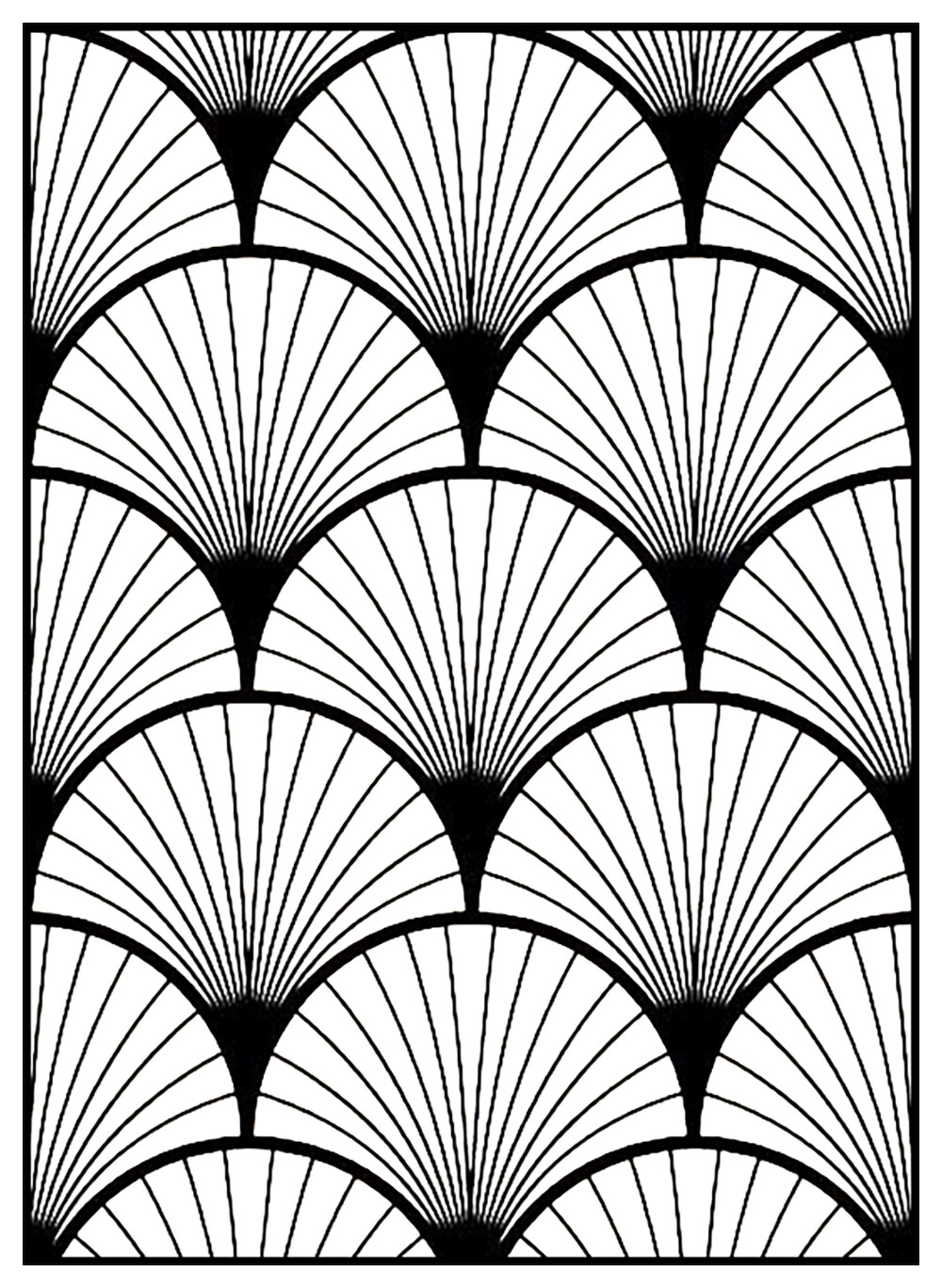 Art Deco pattern Adult coloring page - Style n°3