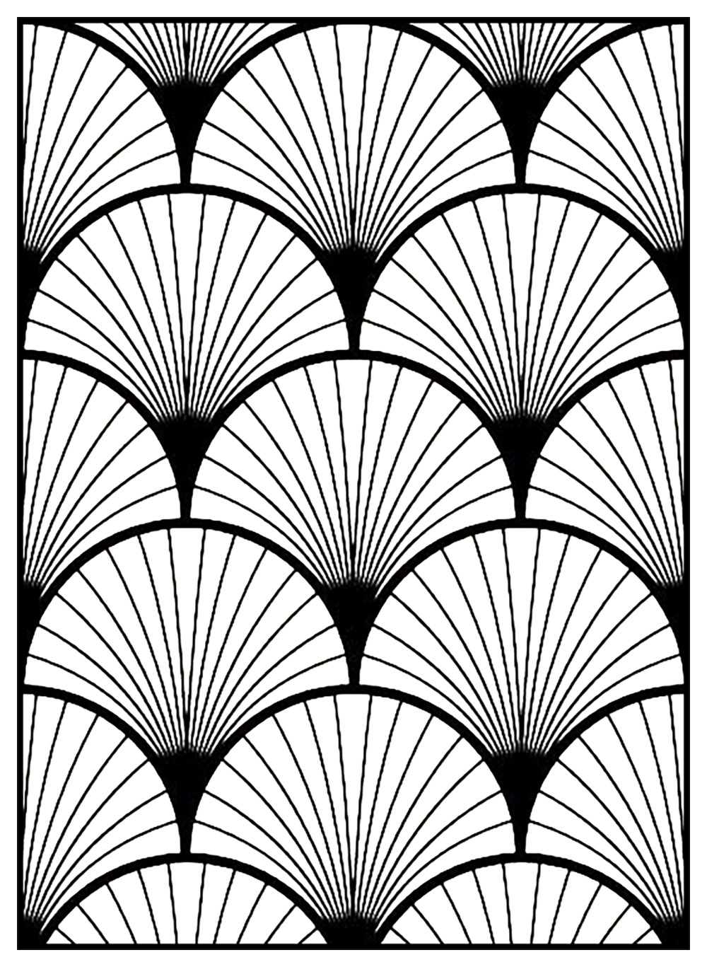 Geometric Patterns Art Deco 3 Art Deco Adult Coloring Pages