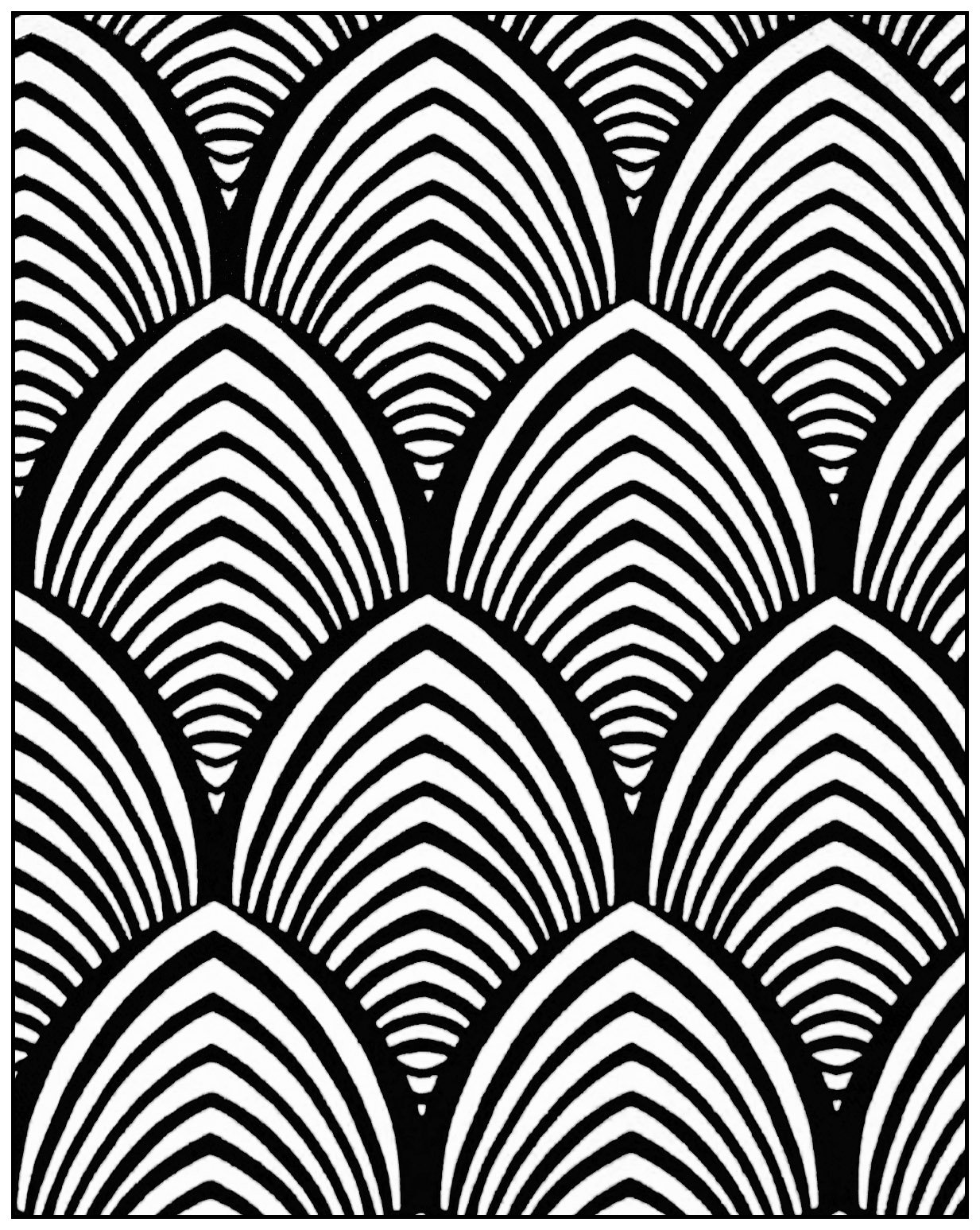 Art Deco pattern Adult coloring page - Style n°4