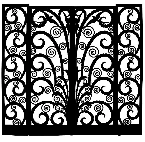 Grille entree fer art deco (Printable Coloring Page for adults)