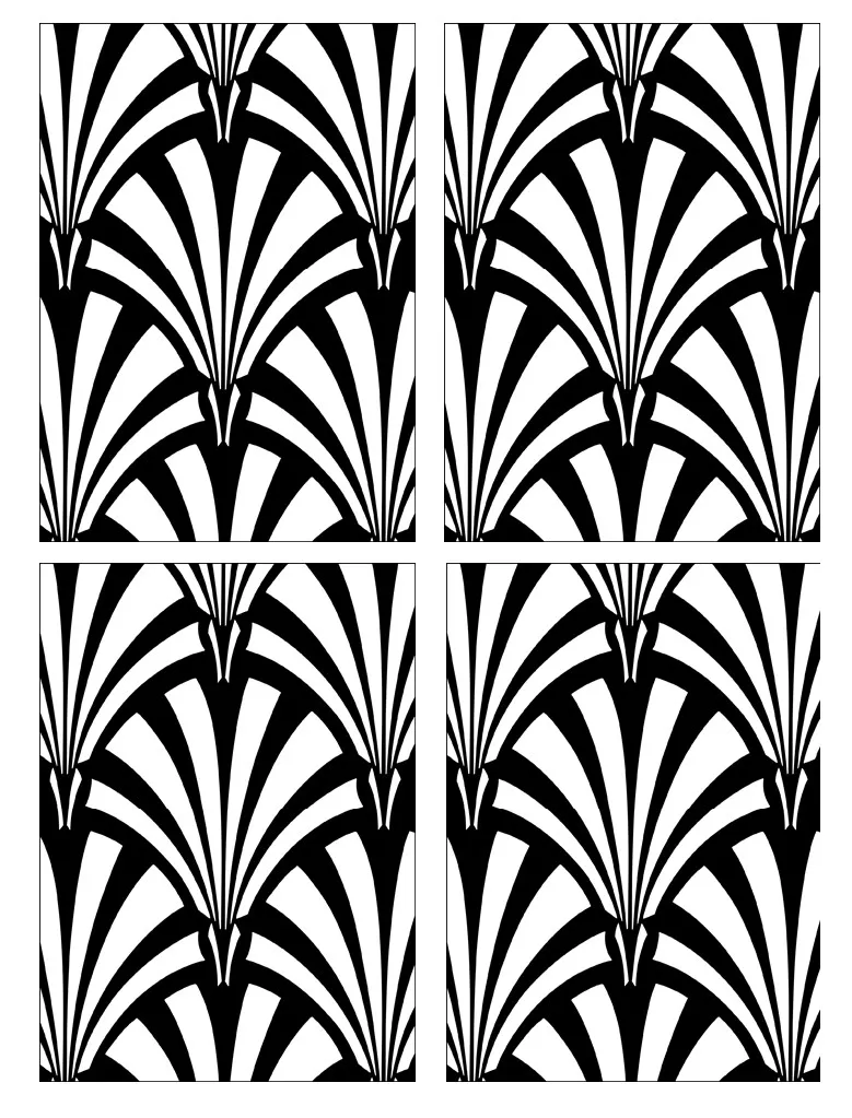 Motif art deco (Printable Coloring Page for adults)