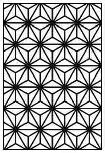 Coloring adult geometric patterns art deco 10