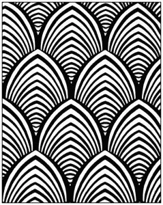 Art deco geometric scales