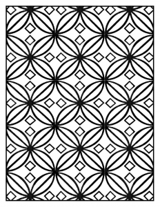 Coloring adult geometric patterns art deco 6