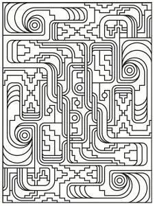 Interlaced Art Deco geometries