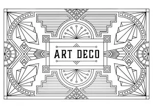 Printable Art Deco complex coloring sheets for adults