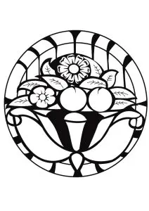 Reproduction of a stained glass see in the street