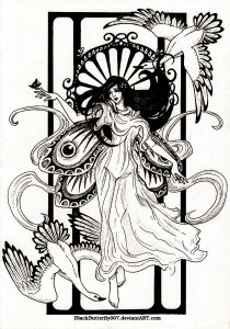 Coloring adult dessin inspiration art nouveau3