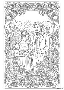 Elegant romance in the flower garden