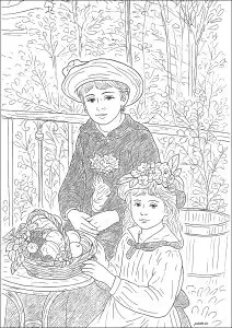 Two sisters (On the terrace)   Pierre Auguste Renoir (1881)