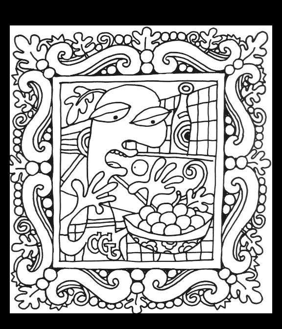 Pablo Picasso style (Printable Masterpiece Coloring Page for adults)
