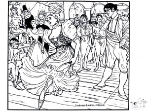 Henri de Toulouse-Lautrec - Marcelle Lender dancing the bolero in 'Chilperic'