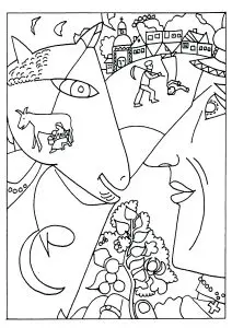 Marc Chagall - I and the village (1911)