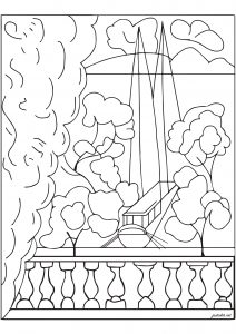 Matisse - Window in Tahiti (Masterpiece Coloring Page)