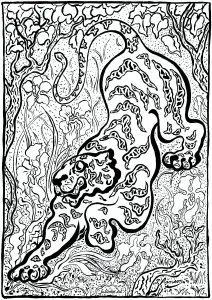 Paul Élie Ranson - Tiger in the jungles (version 2)
