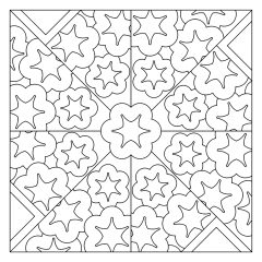 Printable Azulejos coloring sheets for adults