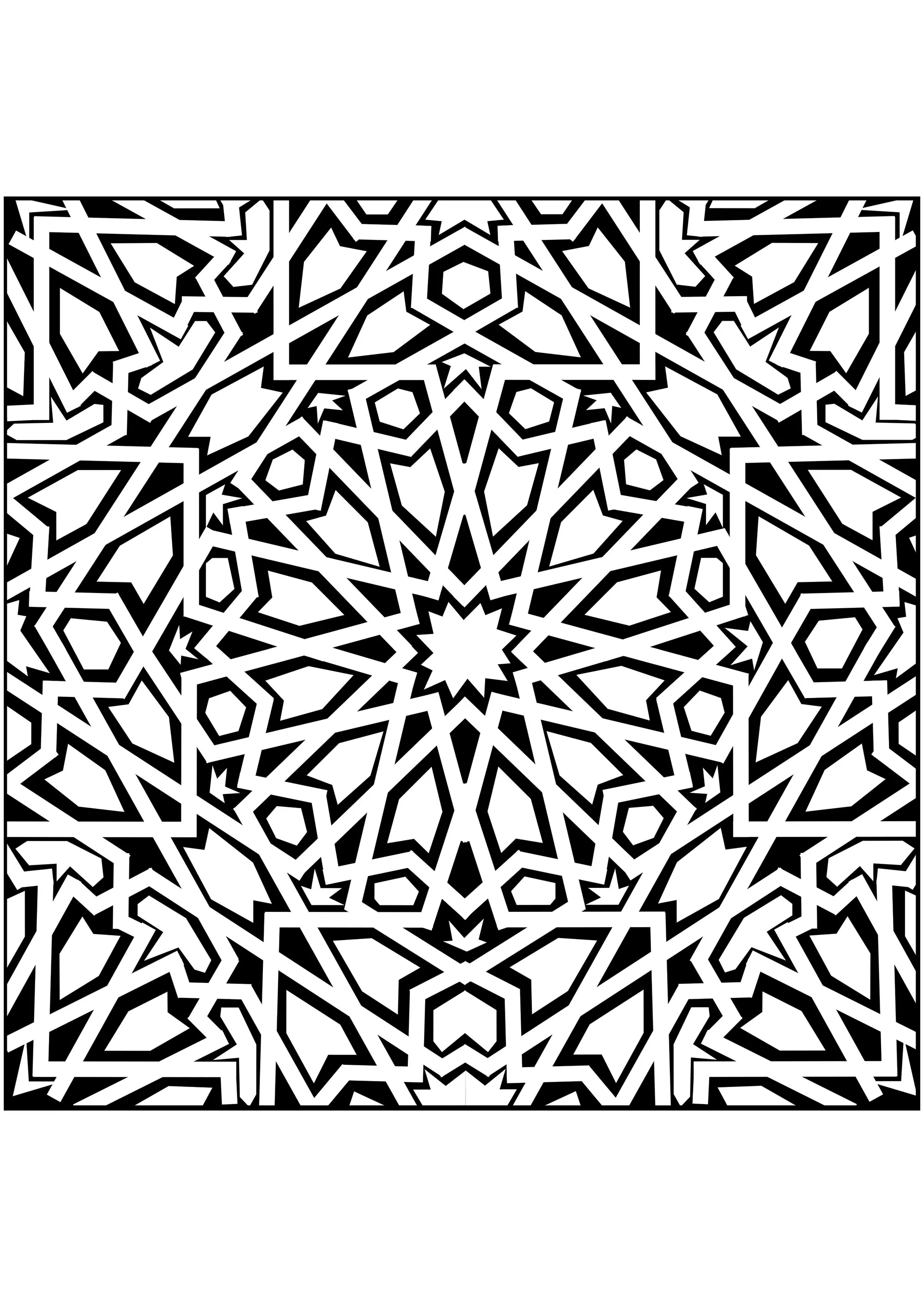 Original Azulejo seen in Lisbon vectorized (Printable Coloring Page for adults)