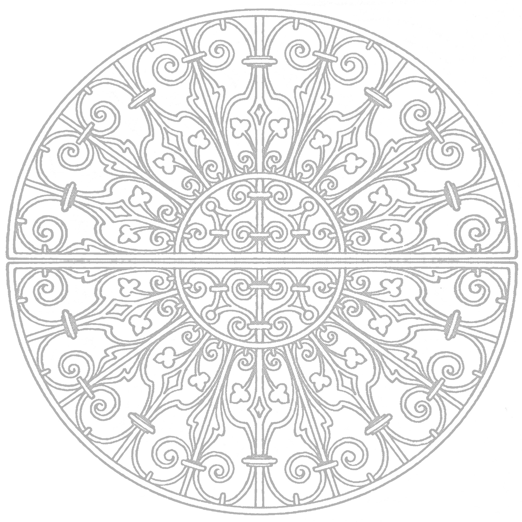 A majestic azulejo. The lines of this coloring page created from an azulejo have been grayed out for a soft coloring effect ... With pastel colors, it'll be perfect