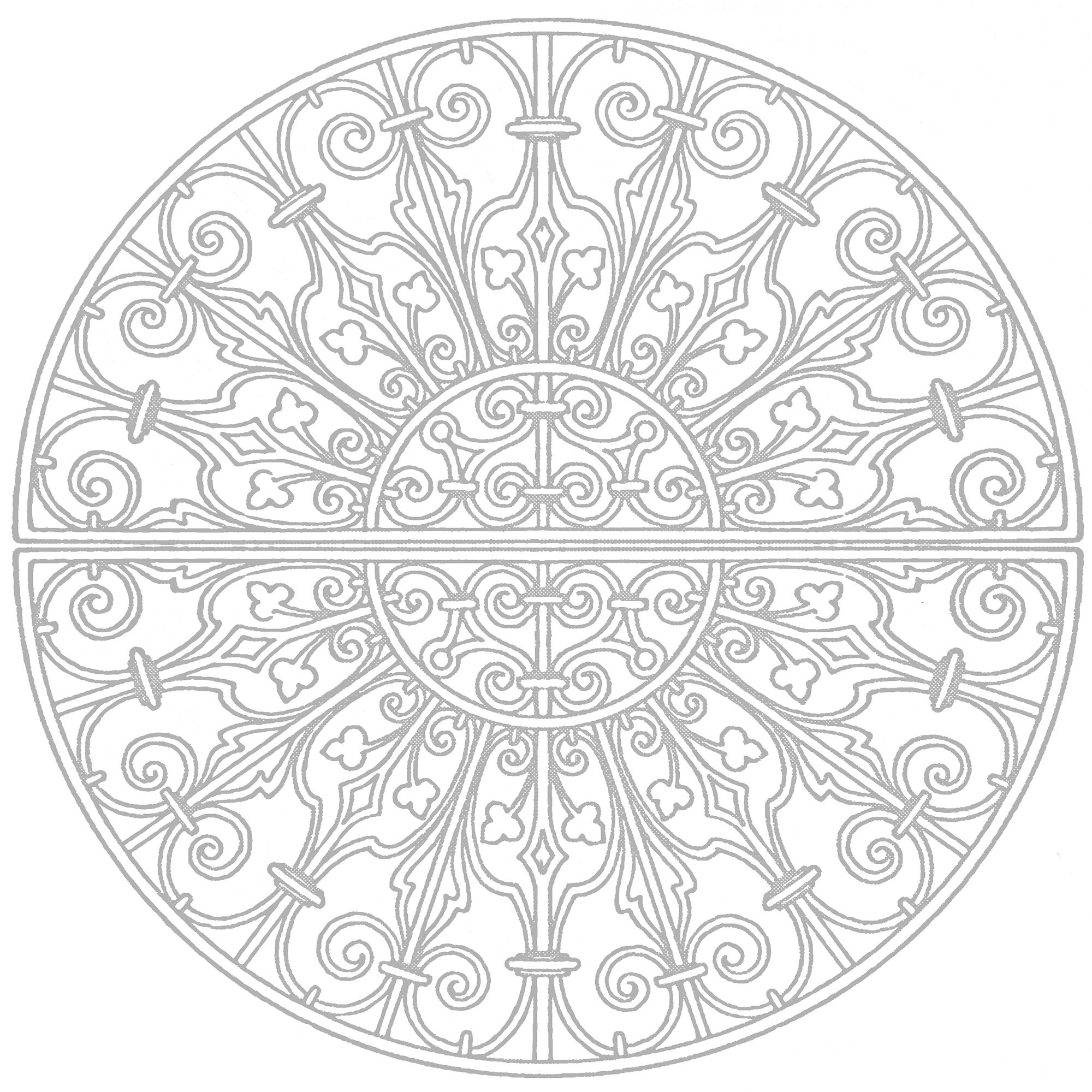 A majestic azulejo. The lines of this coloring page created from an azulejo have been grayed out for a soft coloring effect ... With pastel colors, it'll be perfect