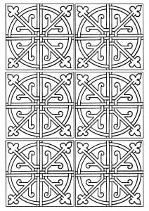 6 azulejos (Coloring Page)