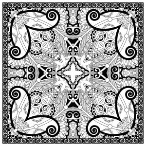 Very complex azulejo (Coloring Page)