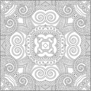 Beautifully detailed Azulejo (Coloring Page)