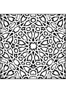 Original Azulejo seen in Lisbon vectorized (Coloring Page)