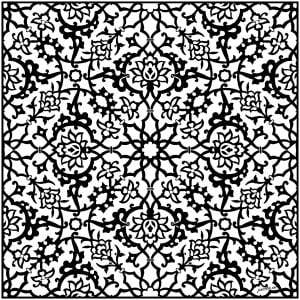 Dark Azujelo (Azulejos Coloring Page)