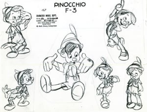 Croquis De Pinocchio  Disney 