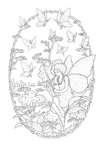 Coloring butterflies fairy konstantinos liaramantzas