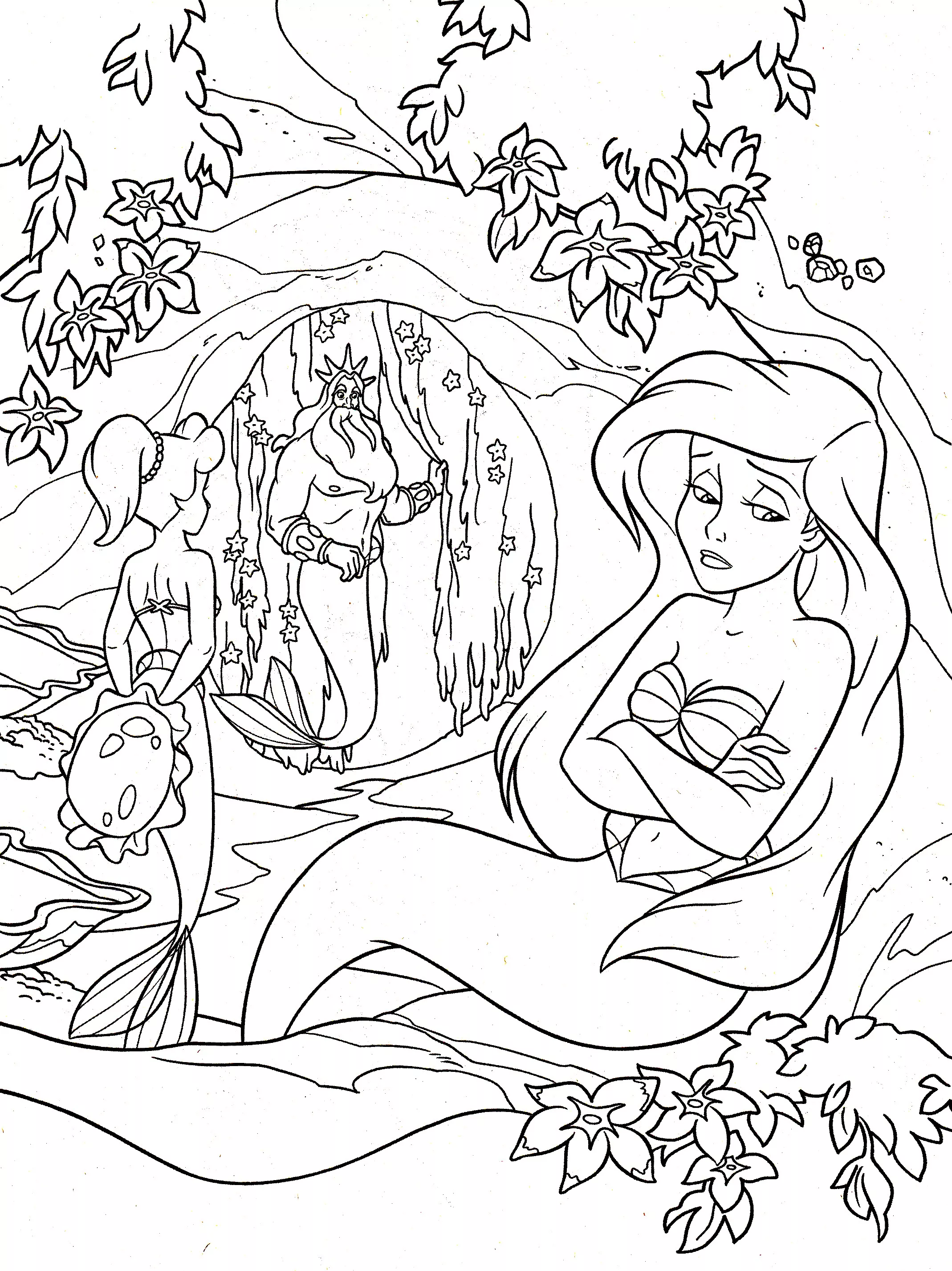 Ariel the little mermaid (Printable Images tagged "princess" Coloring Page for adults)