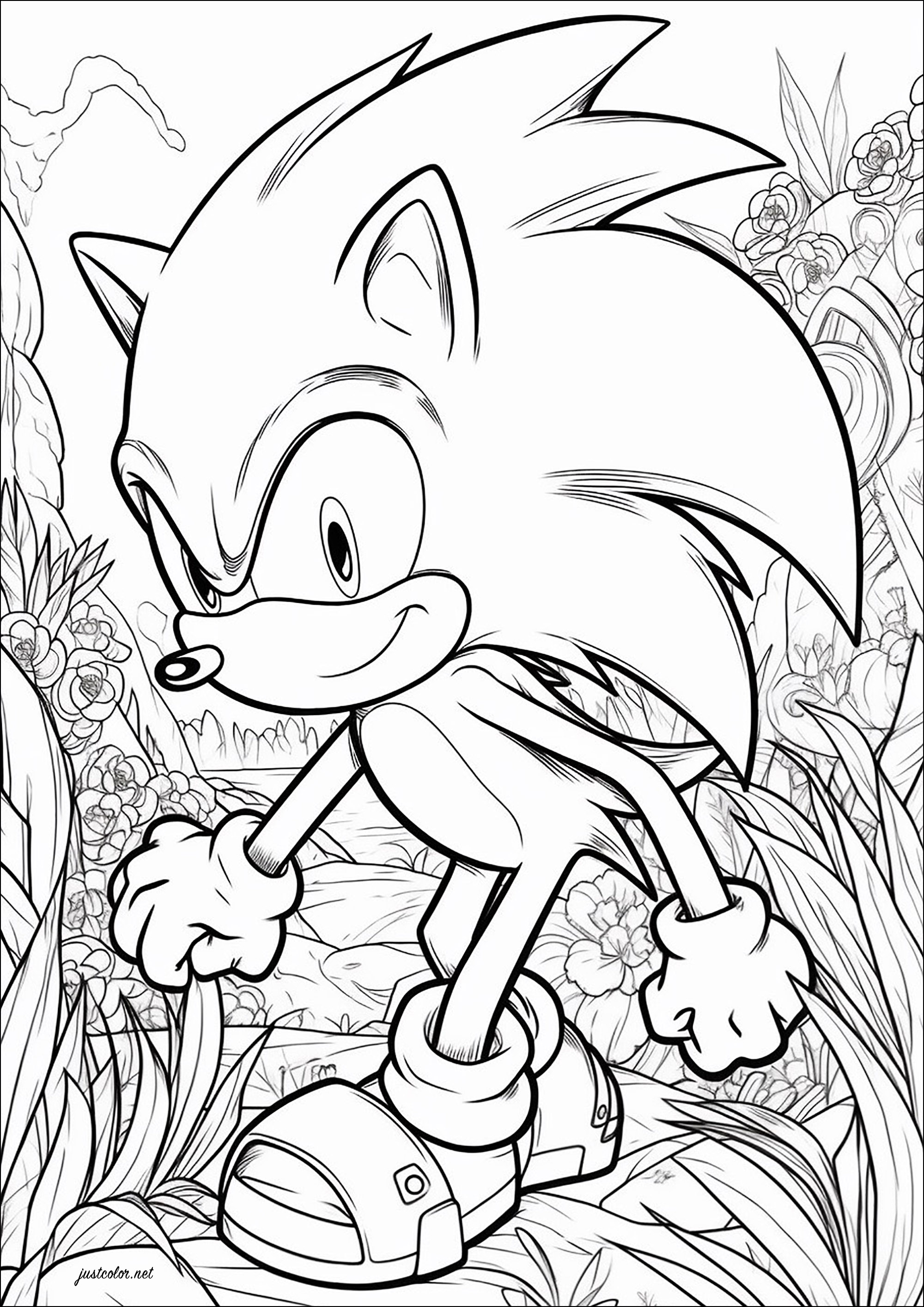 Brand New Sonic The Hedgehog Coloring Pages  Hedgehog colors, Coloring  pages, Valentine coloring pages