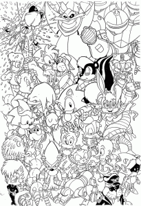 Coloring sonic the hedgehog