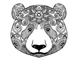 Coloring page bear 2