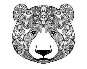 Coloring page bear 2