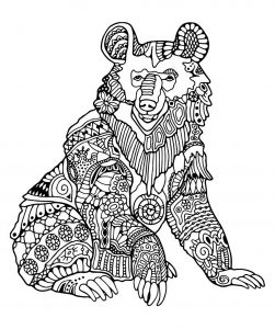 Coloring page bear 1