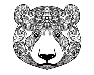 Coloring page bear 2