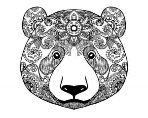 Coloring page bear 2
