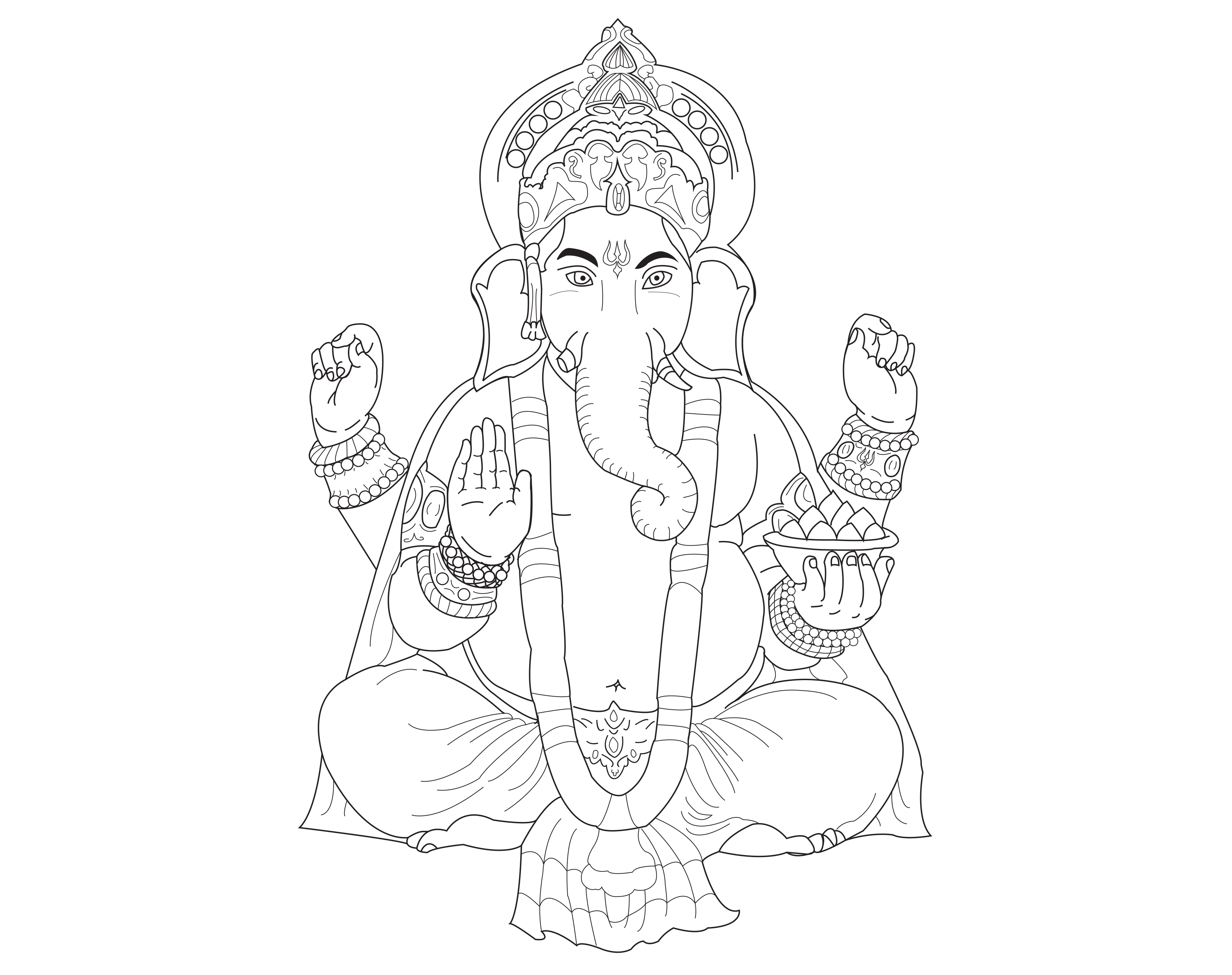 Ganesh, The god of wisdom and intelligence, Artist : Allan