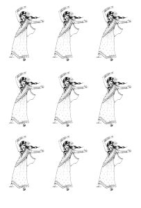 Printable India & Bollywood Coloring Page for adults : India-bollywood-dance