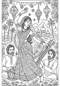 Bollywood dance to the music