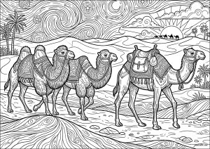 Caravan in the Dunes