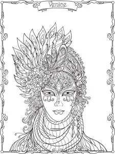 Venetian Carnival Mask with feathers