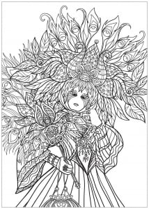 Venetian Carnival Dress  Detailed View 