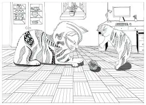 Animals Cats Zentangle