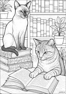 Bibliophile cats