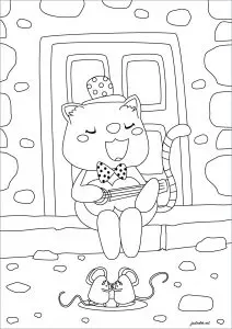 Cat With A Guitar