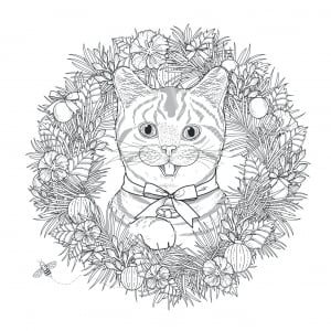 Cute cat (Coloring Page)
