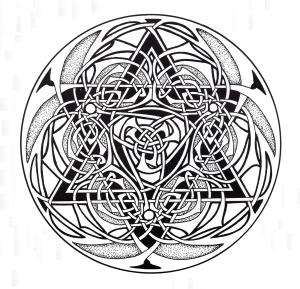Celtic art: intertwined elements resembling a Mandala