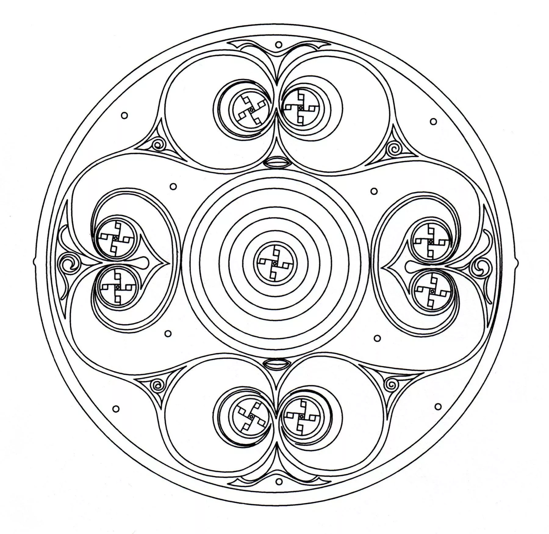Celtic art - 16 (Printable Coloring Page for adults)